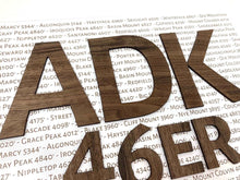 Load image into Gallery viewer, Adirondack 46er Club Mountain Peak Wall Art