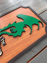 Load image into Gallery viewer, The Green Dragon Inn Sign | LOTR Hobbit Decor | Handcrafted Wood