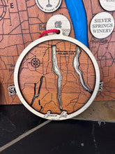 Load image into Gallery viewer, Bathymetric Finger Lakes Christmas Ornament | Choose Your Lake | Handcrafted Wood