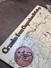 Load image into Gallery viewer, Cranks from Cooperstown 25 Challenge Tracker | Cycling Map | NY Gift