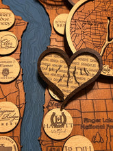 Load image into Gallery viewer, I Love the Finger Lakes Refrigerator Magnet - Two-Layer Maple & Walnut Wood