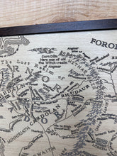Load image into Gallery viewer, Middle Earth Map | LOTR Wall Art | Handcrafted Wood Tolkien Decor