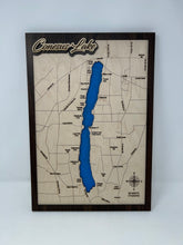 Load image into Gallery viewer, Finger Lakes Laser Engraved Bathymetric Maps - Style Three