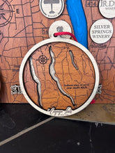 Load image into Gallery viewer, Bathymetric Finger Lakes Christmas Ornament | Choose Your Lake | Handcrafted Wood