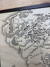 Load image into Gallery viewer, Middle Earth Map | LOTR Wall Art | Handcrafted Wood Tolkien Decor