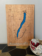 Load image into Gallery viewer, Bathymetric Cherry Finger Lakes Map