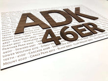 Load image into Gallery viewer, Adirondack 46er Club Mountain Peak Wall Art