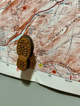 Load image into Gallery viewer, Hiking Boot Map Pins - Set of 12