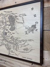 Load image into Gallery viewer, Close up of Middle Earth Map from the Lord of the Rings