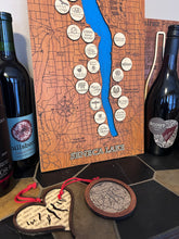 Load image into Gallery viewer, Seneca Lake Winery Map – Cherry with Maple Winery Tokens