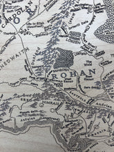 Load image into Gallery viewer, Middle Earth Map | LOTR Wall Art | Handcrafted Wood Tolkien Decor
