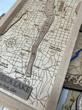 Load image into Gallery viewer, Finger Lakes Bathymetric Wood Map