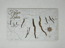 Load image into Gallery viewer, Finger Lakes Whitewashed Map