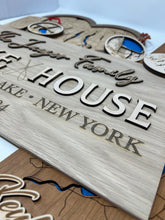 Load image into Gallery viewer, Custom Lake House Laser Engraved Sign