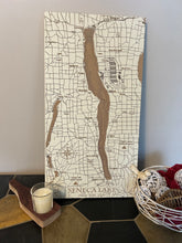 Load image into Gallery viewer, Seneca Lake Laser Engraved Painted Map