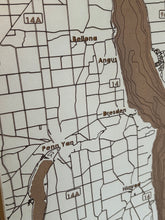 Load image into Gallery viewer, Seneca Lake Laser Engraved Painted Map