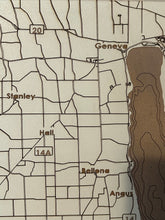 Load image into Gallery viewer, Seneca Lake Laser Engraved Painted Map