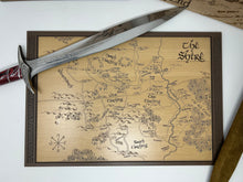 Load image into Gallery viewer, Map of the Shire from JRR Tolkien's The Hobbit and The Lord of the Rings Fantasy Book Series