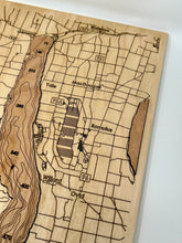 Load image into Gallery viewer, Finger Lakes Bathymetric Wood Map