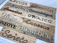 Load image into Gallery viewer, Finger Lakes Rustic Pallet Wood Signs