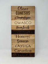 Load image into Gallery viewer, Finger Lakes Names Wall Plaque