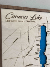 Load image into Gallery viewer, Conesus Lake | Laser Engraved Map