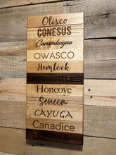Load image into Gallery viewer, Finger Lakes Names Wall Plaque