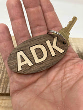 Load image into Gallery viewer, Adirondack ADK Two Tone Laser Engraved Keychain