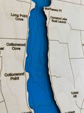 Load image into Gallery viewer, Conesus Lake | Laser Engraved Map