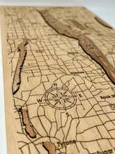 Load image into Gallery viewer, Finger Lakes Bathymetric Wood Map