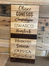 Load image into Gallery viewer, Finger Lakes Names Wall Plaque