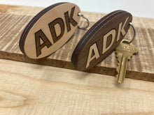 Load image into Gallery viewer, Adirondack ADK Two Tone Laser Engraved Keychain
