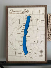 Load image into Gallery viewer, Conesus Lake | Laser Engraved Map
