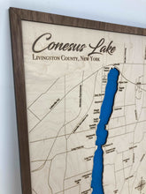 Load image into Gallery viewer, Conesus Lake | Laser Engraved Map
