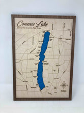 Load image into Gallery viewer, Conesus Lake | Laser Engraved Map