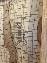 Load image into Gallery viewer, Finger Lakes Bathymetric Wood Map