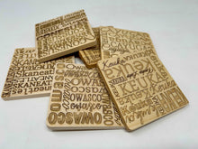 Load image into Gallery viewer, Finger Lakes Letter Coasters