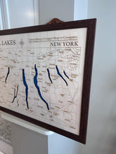 Load image into Gallery viewer, Finger Lakes Map | Laser-Engraved Wood Wall Art
