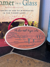 Load image into Gallery viewer, Finger Lakes Depth Chart Ornament | NY Christmas Gift | Handcrafted Wood
