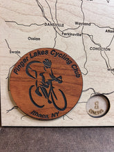 Load image into Gallery viewer, Bike The Finger Lakes 11 Challenge Tracker | Cycling Map | NY Gift
