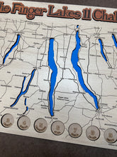 Load image into Gallery viewer, Bike the Finger Lakes 11 challenge commemorative wood map
