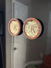 Load image into Gallery viewer, Finger Lakes Map Refrigerator Magnet - Laser Engraved Maple Wood
