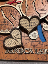 Load image into Gallery viewer, I Love the Finger Lakes Refrigerator Magnet - Two-Layer Maple &amp; Walnut Wood
