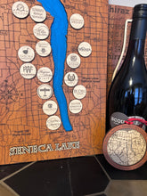 Load image into Gallery viewer, Seneca Lake Winery Map – Cherry with Maple Winery Tokens
