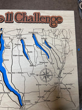 Load image into Gallery viewer, Bike The Finger Lakes 11 Challenge Tracker | Cycling Map | NY Gift
