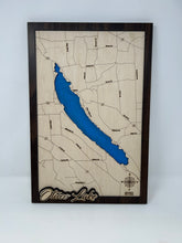Load image into Gallery viewer, Finger Lakes Laser Engraved Bathymetric Maps - Style Three
