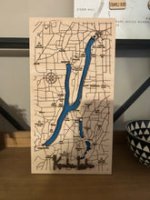 Load image into Gallery viewer, Finger Lakes Collectible Bathymetric Maps | 6.5x11.5 Wood Wall Art
