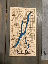 Load image into Gallery viewer, Finger Lakes Collectible Bathymetric Maps | 6.5x11.5 Wood Wall Art
