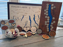 Load image into Gallery viewer, Finger Lakes Map | Laser-Engraved Wood Wall Art
