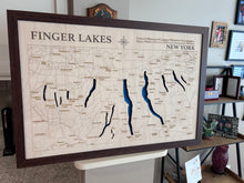 Load image into Gallery viewer, Finger Lakes Map | Laser-Engraved Wood Wall Art
